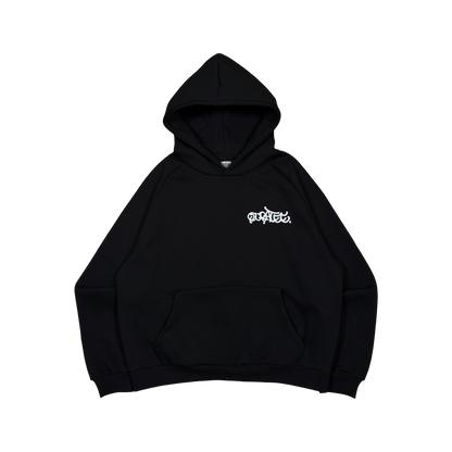 GRAFF TYPE RAGLAN HOODIE (BLACK)