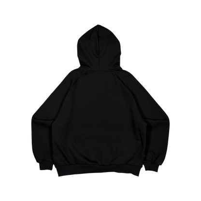 GRAFF TYPE RAGLAN ZIP HOODIE (BLACK)