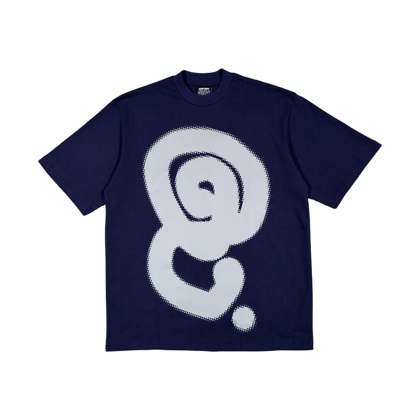 GREY HALFTONE LOGO TEE (NAVY)