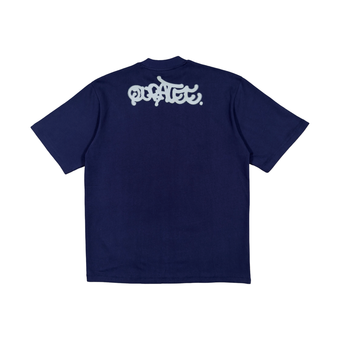 GREY HALFTONE LOGO TEE (NAVY)