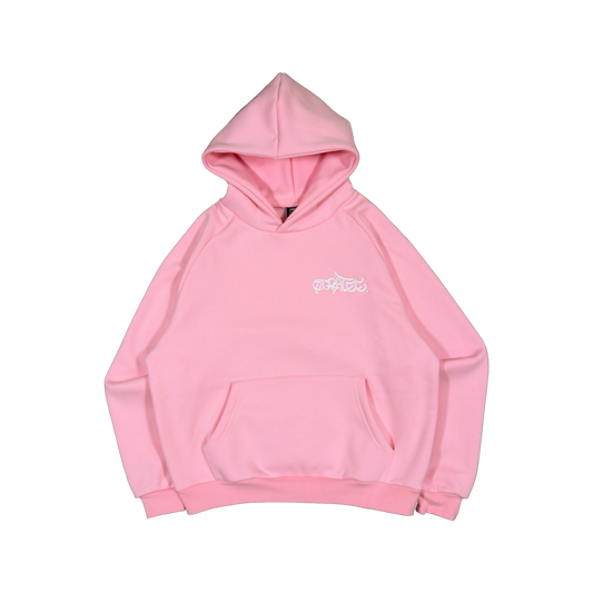 GRAFF TYPE RAGLAN HOODIE (PINK)