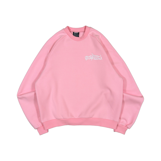GRAFF TYPE RAGLAN CREWNECK (PINK)