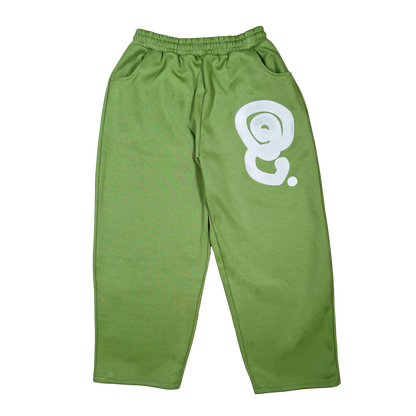 SILVER LOGO SWEATPANTS (OLIVE)