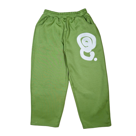 SILVER LOGO SWEATPANTS (OLIVE)