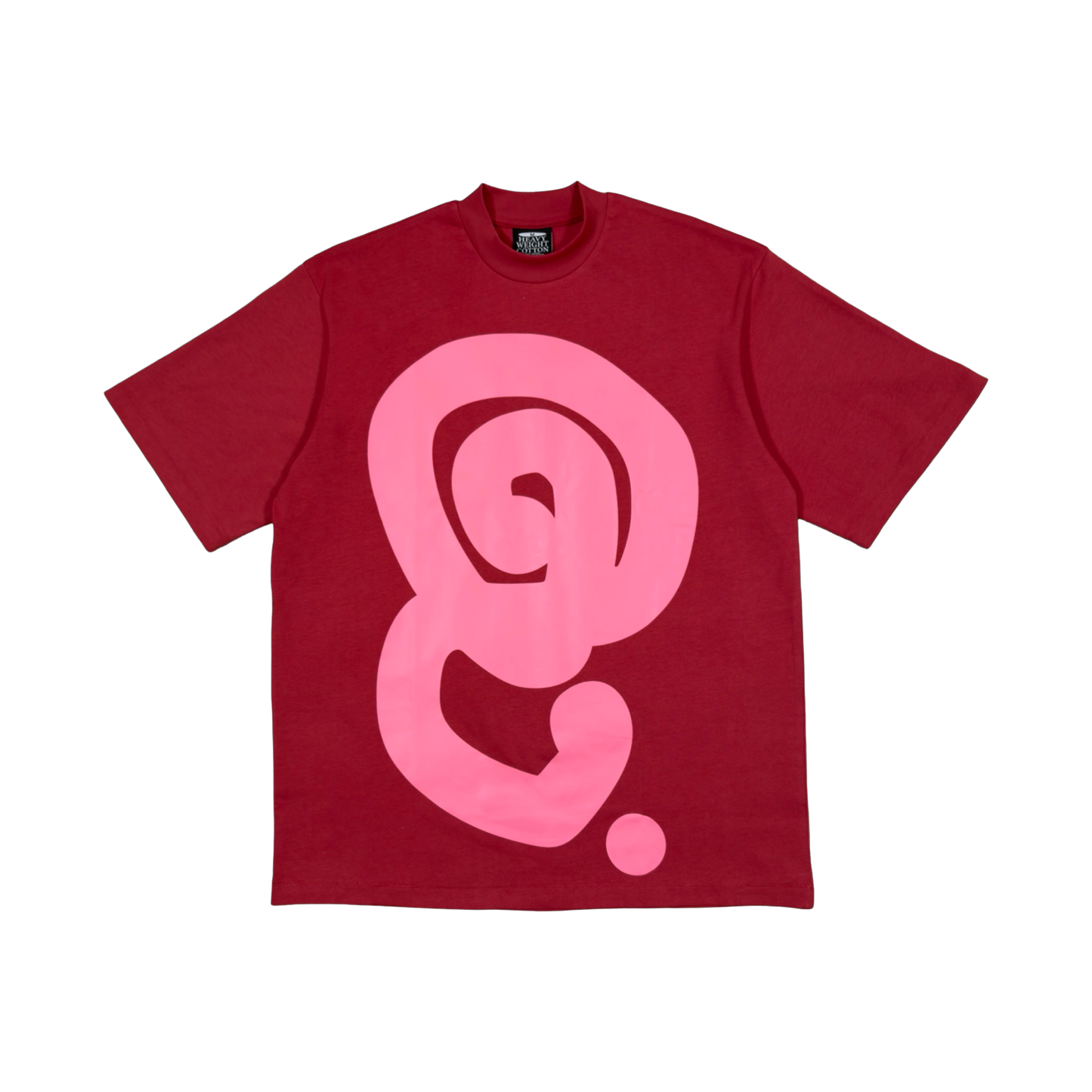 PINK LOGO TEE (BURGUNDY)