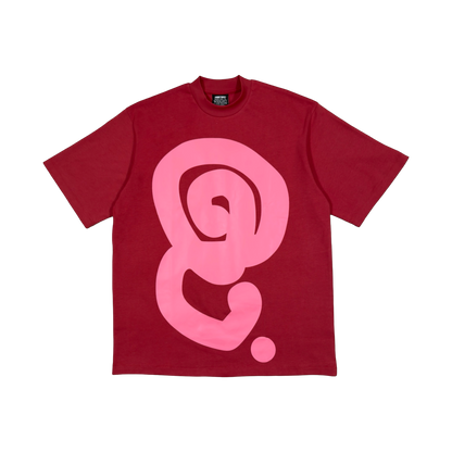 PINK LOGO TEE (BURGUNDY)
