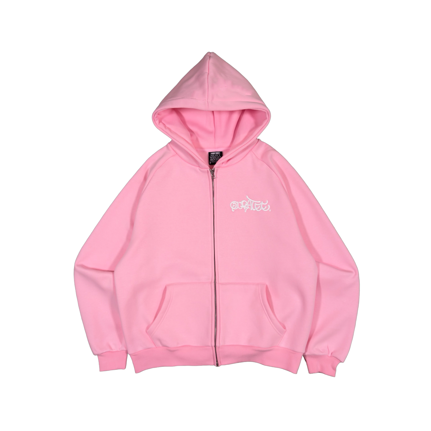 GRAFF TYPE RAGLAN ZIP HOODIE (PINK)