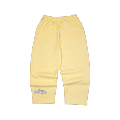 SILVER LOGO JOGGERS (YELLOW)