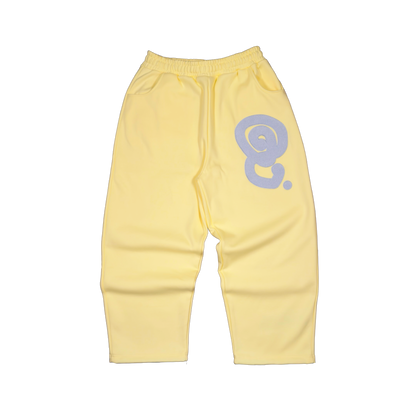 SILVER LOGO JOGGERS (YELLOW)