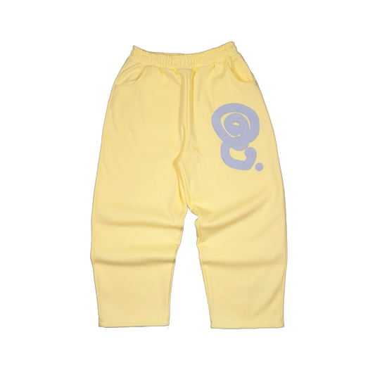 SILVER LOGO JOGGERS (YELLOW)