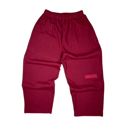 WAFFLE JOGGERS (BURGUNDY)