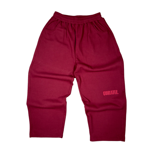 WAFFLE JOGGERS (BURGUNDY)