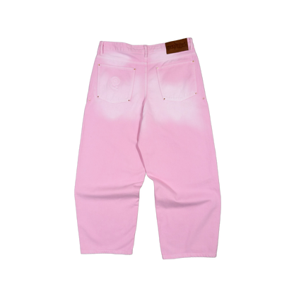 RIVITED DENIM JEANS (STONE WASHED PINK)