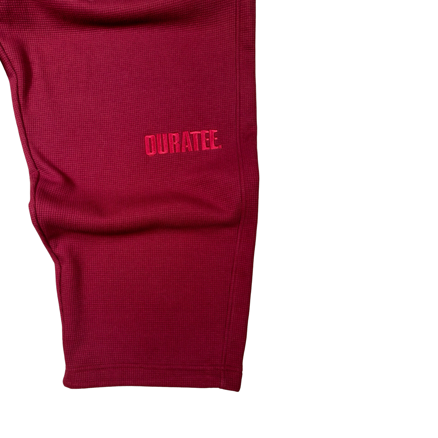 WAFFLE JOGGERS (BURGUNDY)
