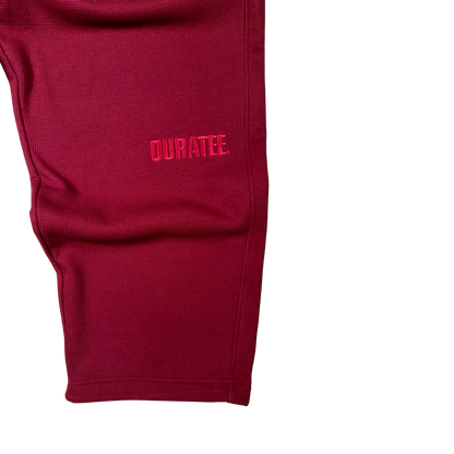 WAFFLE JOGGERS (BURGUNDY)