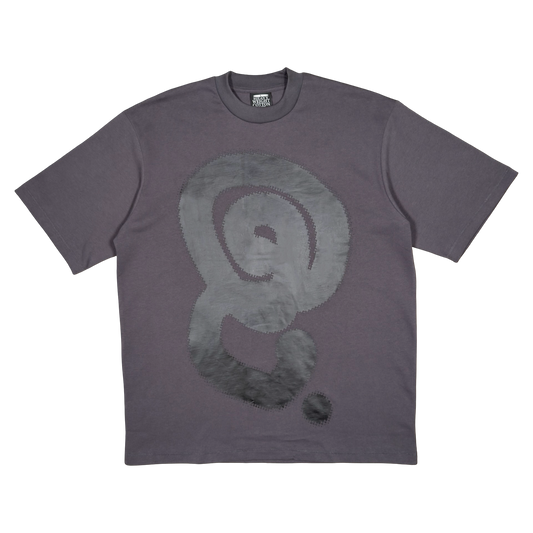 BLACK HALFTONE LOGO TEE (GRAPHITE)