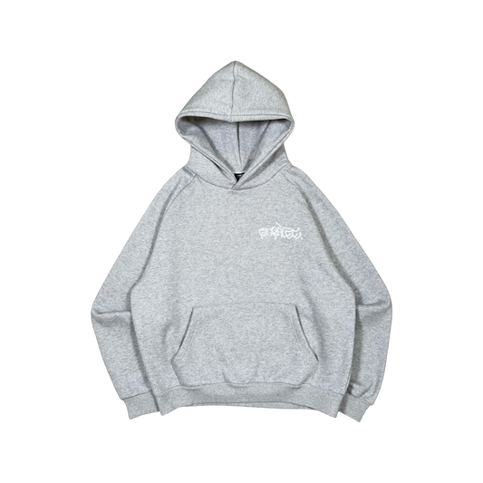 GRAFF TYPE RAGLAN HOODIE (GREY)