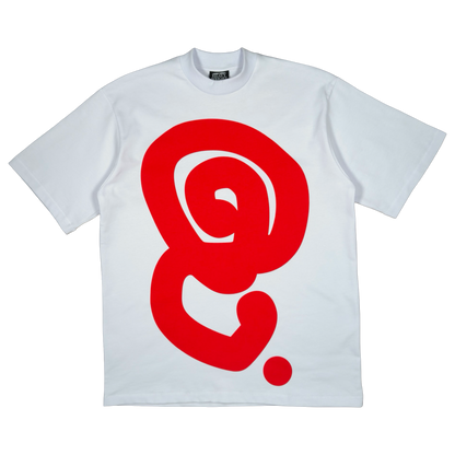 RED LOGO TEE (WHITE)