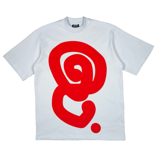 RED LOGO TEE (WHITE)