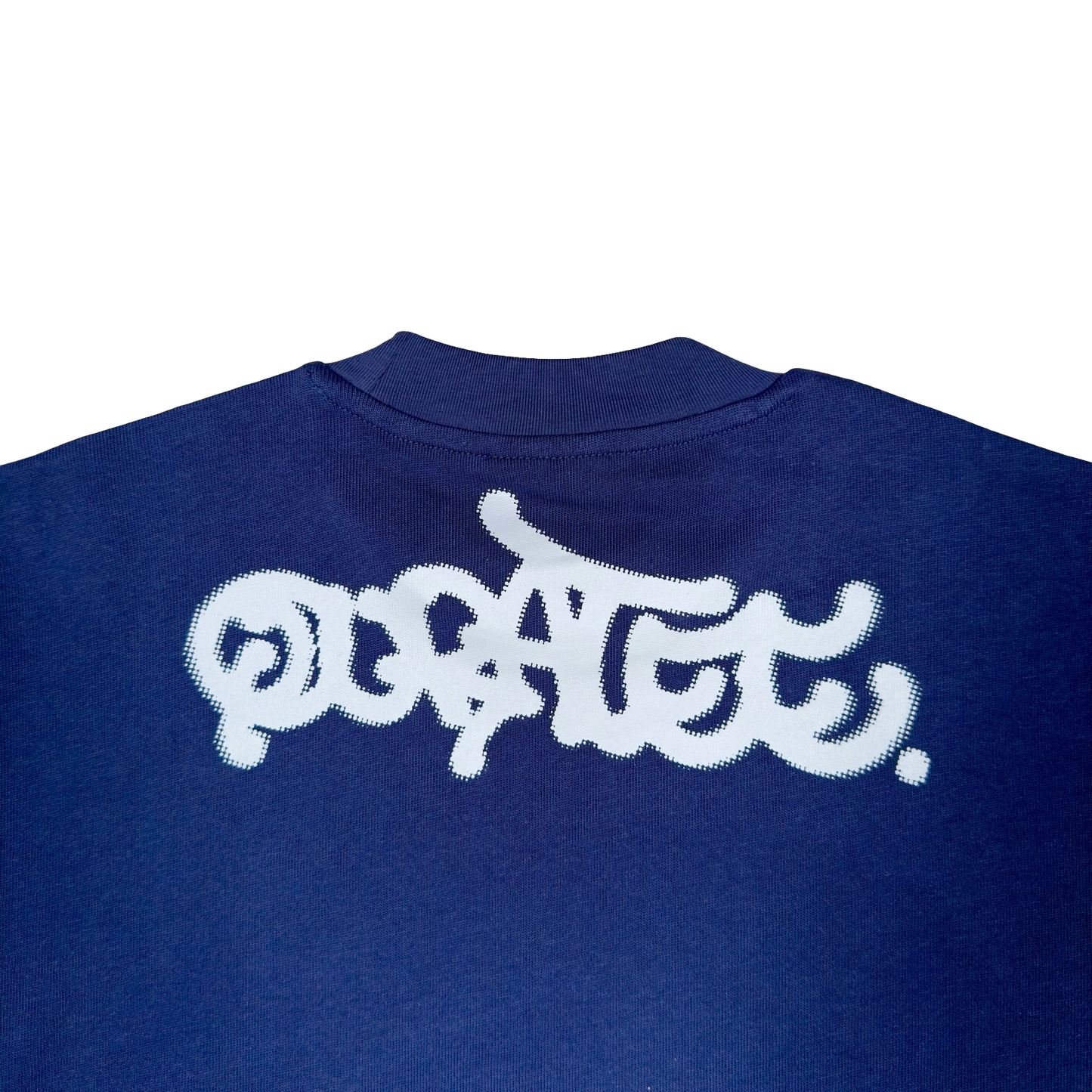 GREY HALFTONE LOGO TEE (NAVY)