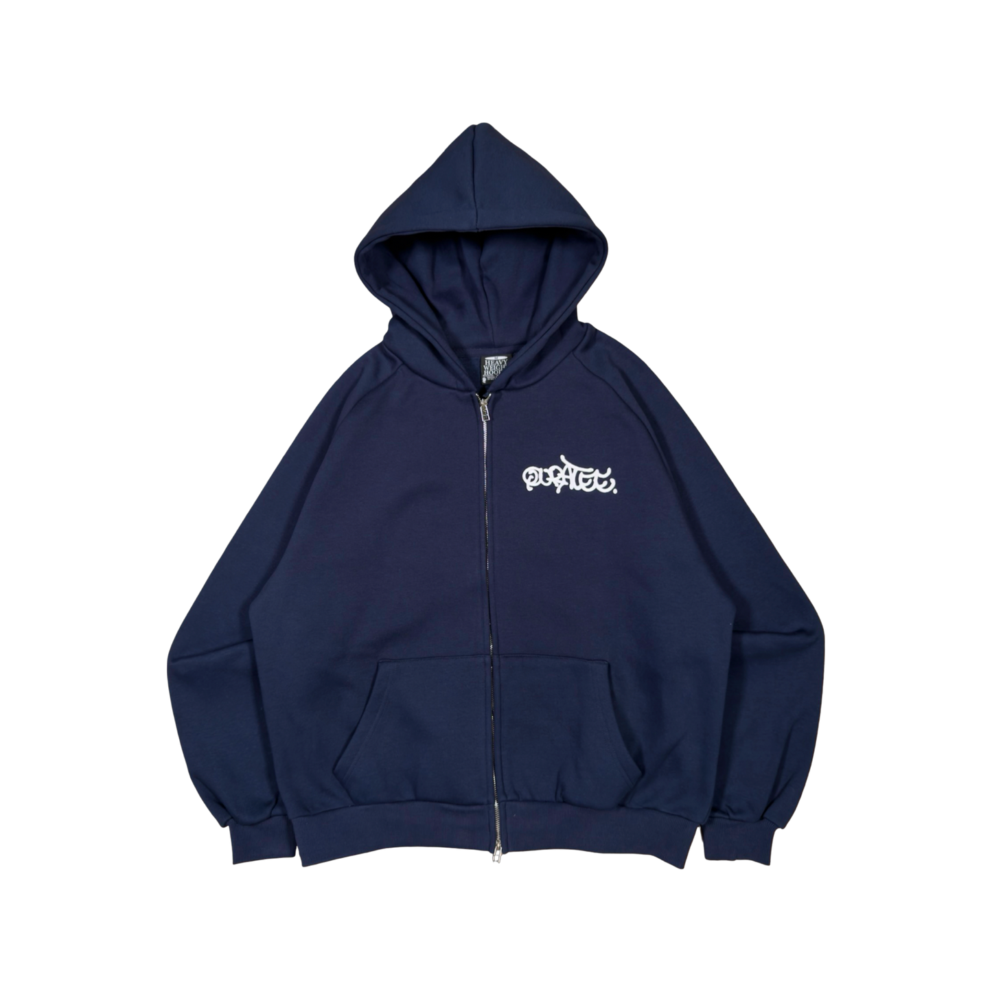 GRAFF TYPE RAGLAN ZIP HOODIE (NAVY)