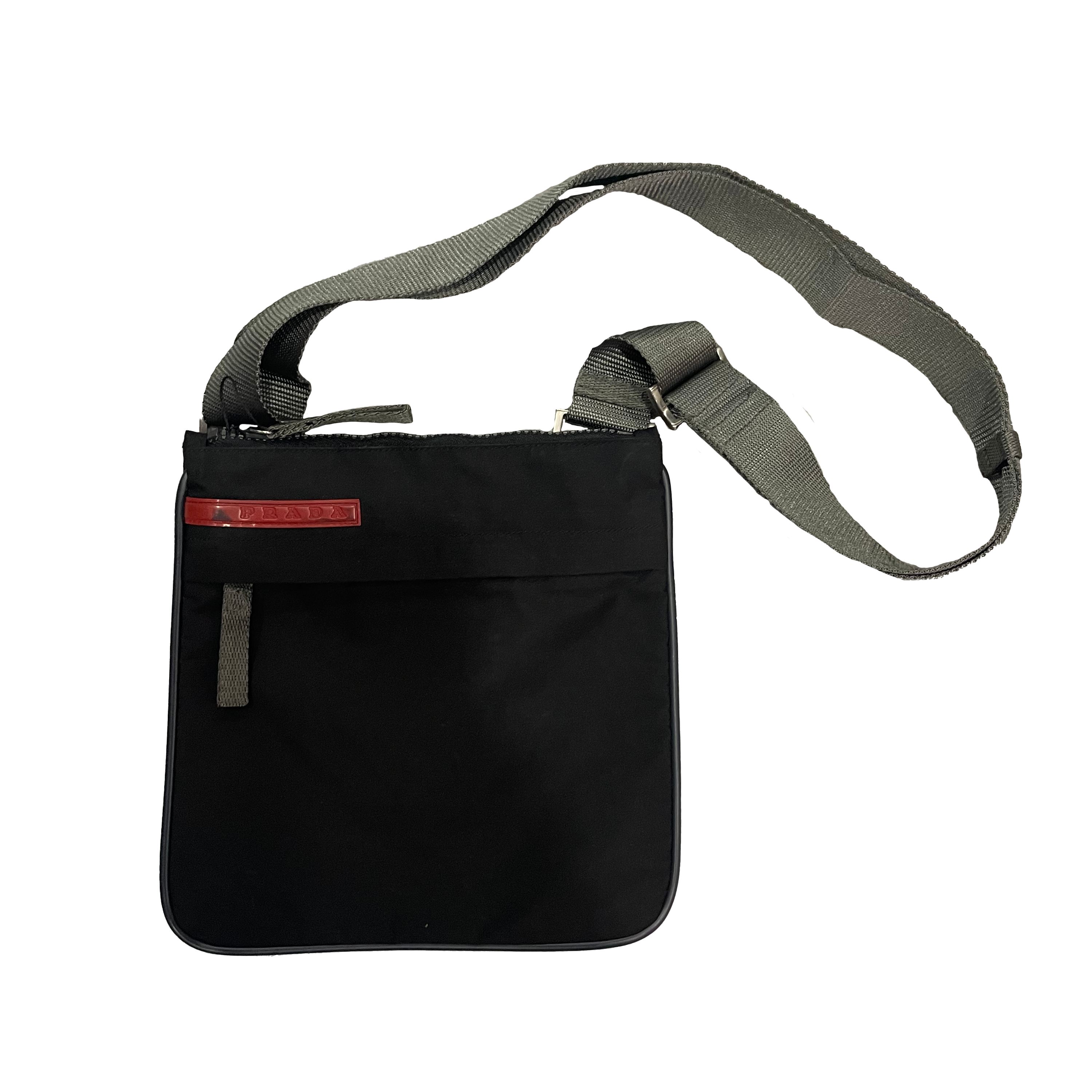 PRADA Tote Bag Handbag Triangle With logo Studs Nylon / leather black –  Japan second hand luxury bags online supplier Arigatou Share Japan