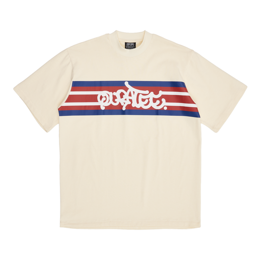 QUCCI GRAFF TYPE TEE (CREAM)