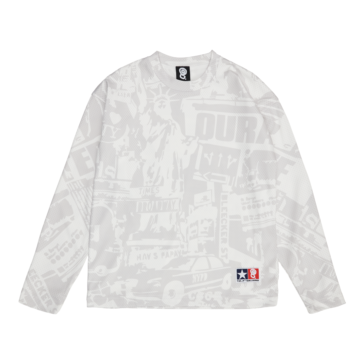 NYC SOUVENIR MESH LONG SLEEVE JERSEY (WHITE/GREY)