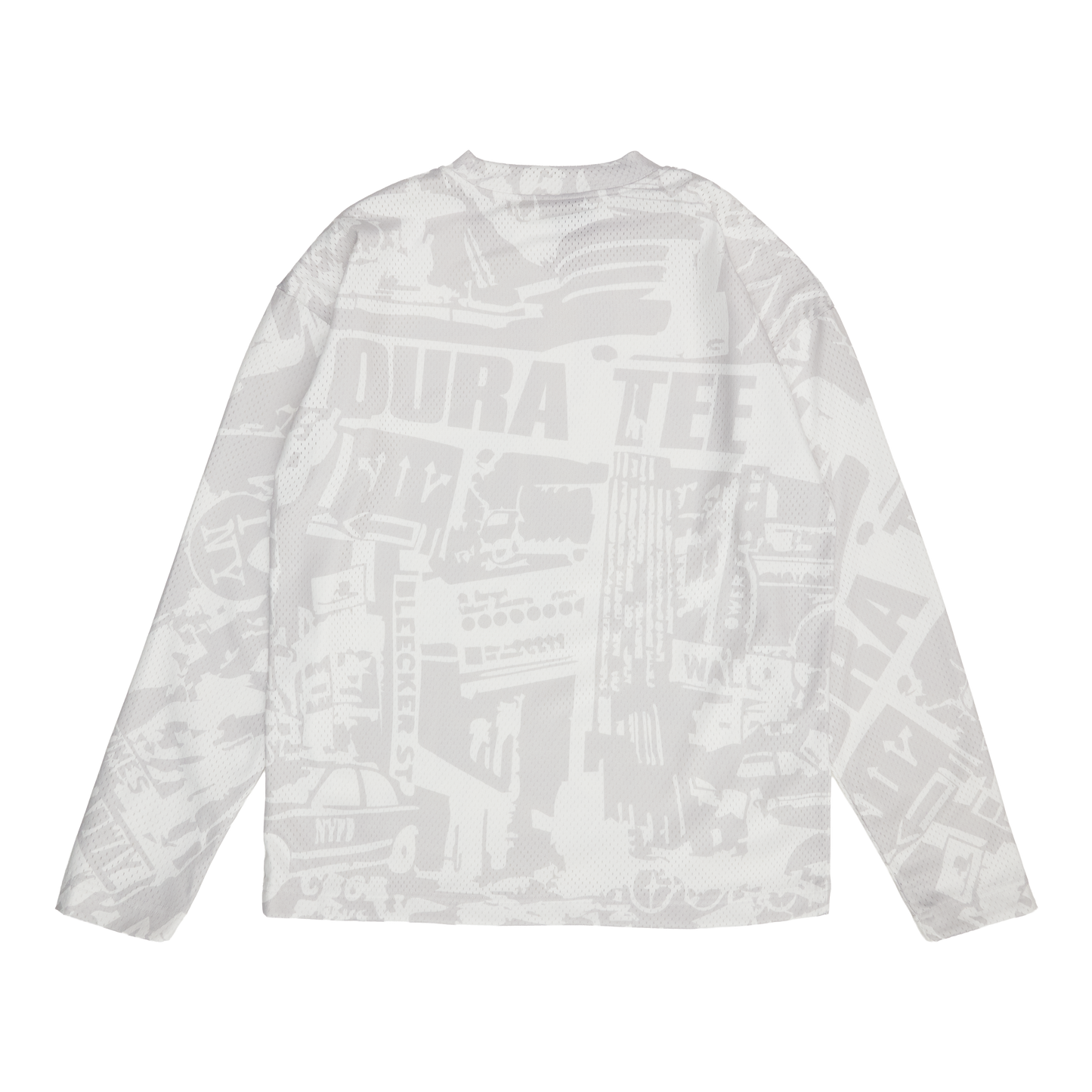 NYC SOUVENIR MESH LONG SLEEVE JERSEY (WHITE/GREY)