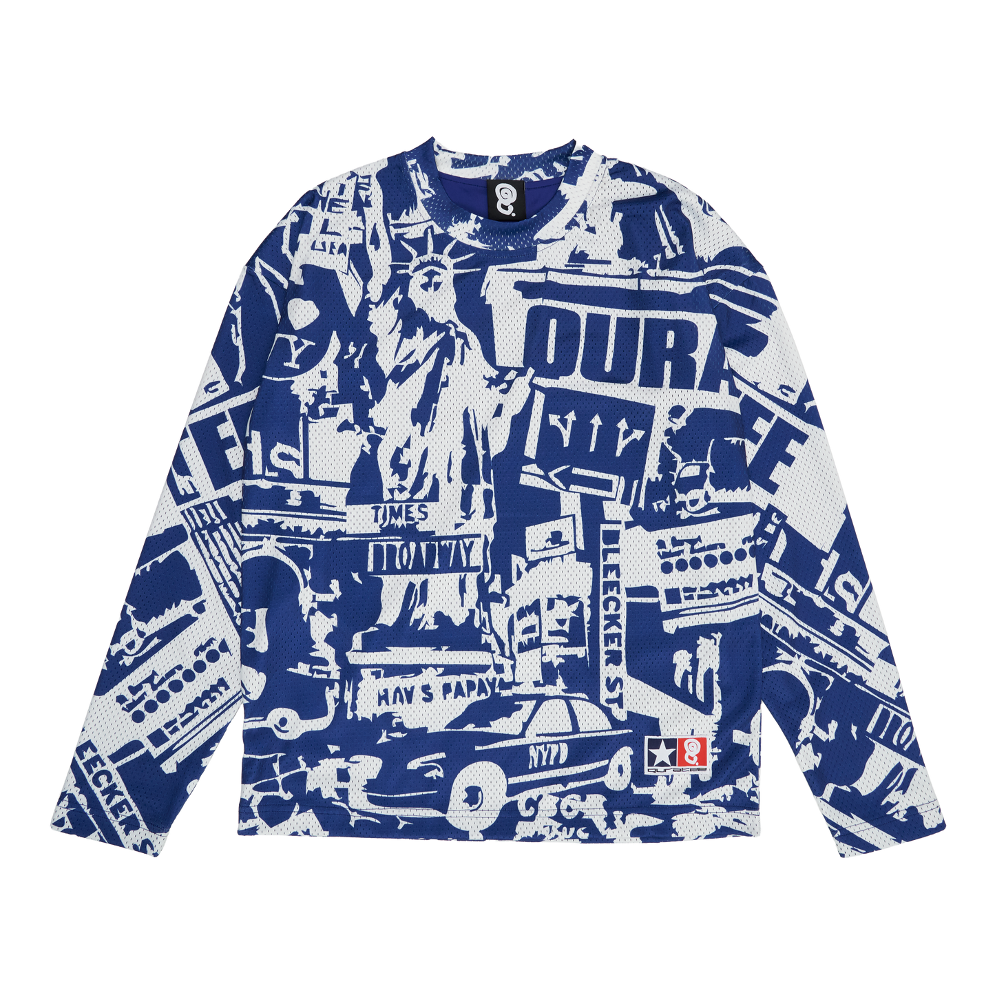 NYC SOUVENIR MESH LONG SLEEVE JERSEY (NAVY/WHITE)