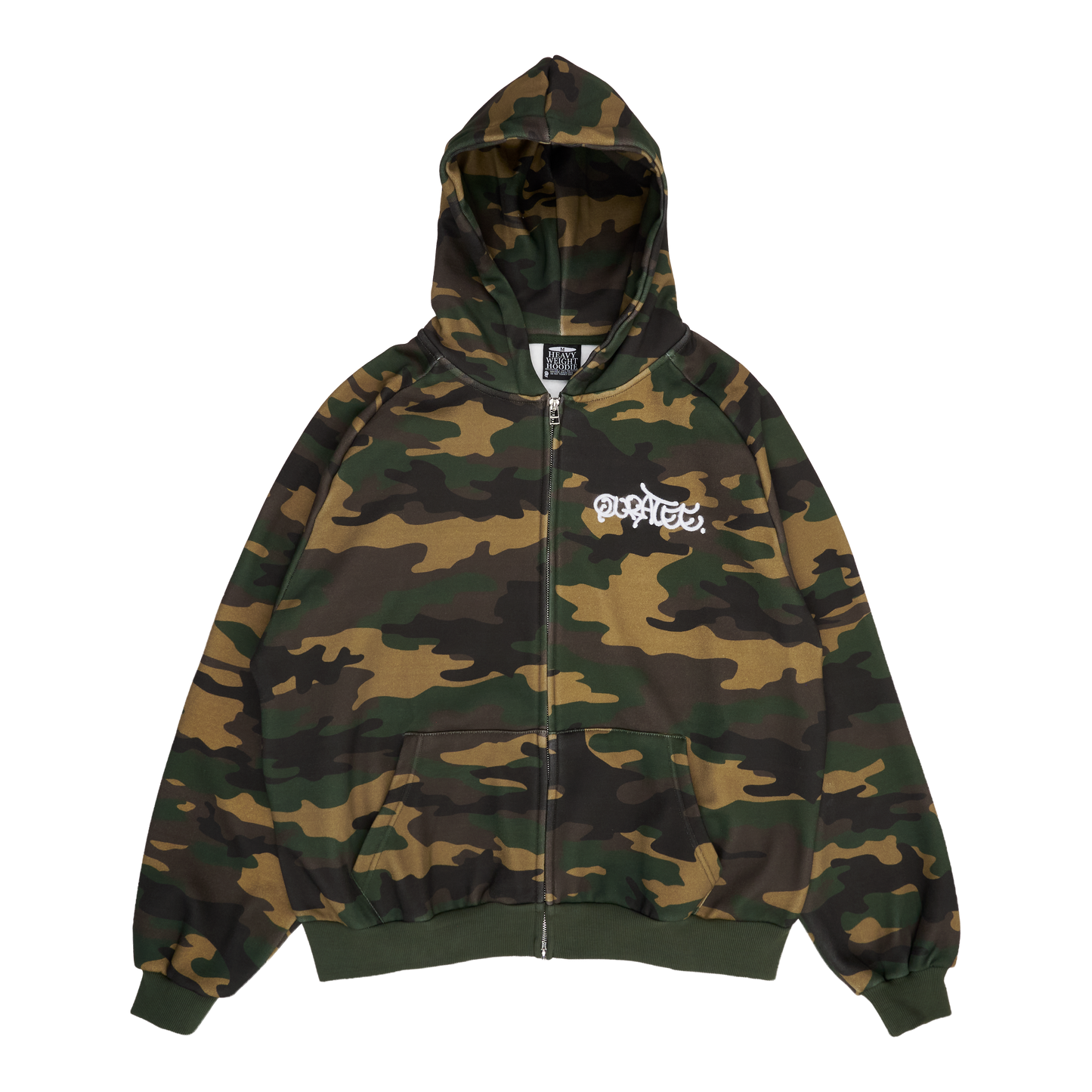 GRAFF TYPE RAGLAN ZIP HOODIE (CAMO)