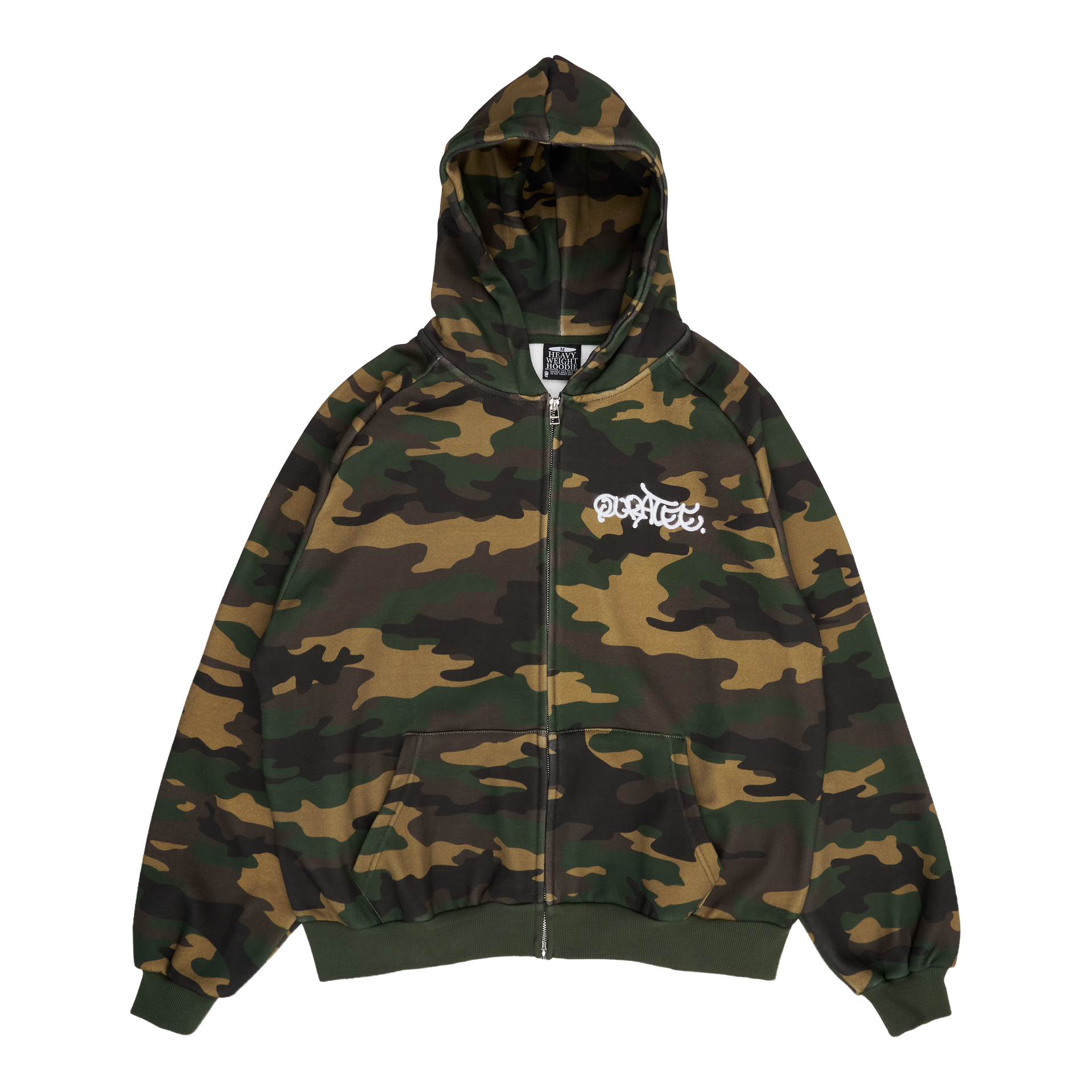 GRAFF TYPE RAGLAN ZIP HOODIE (CAMO) – Quratee