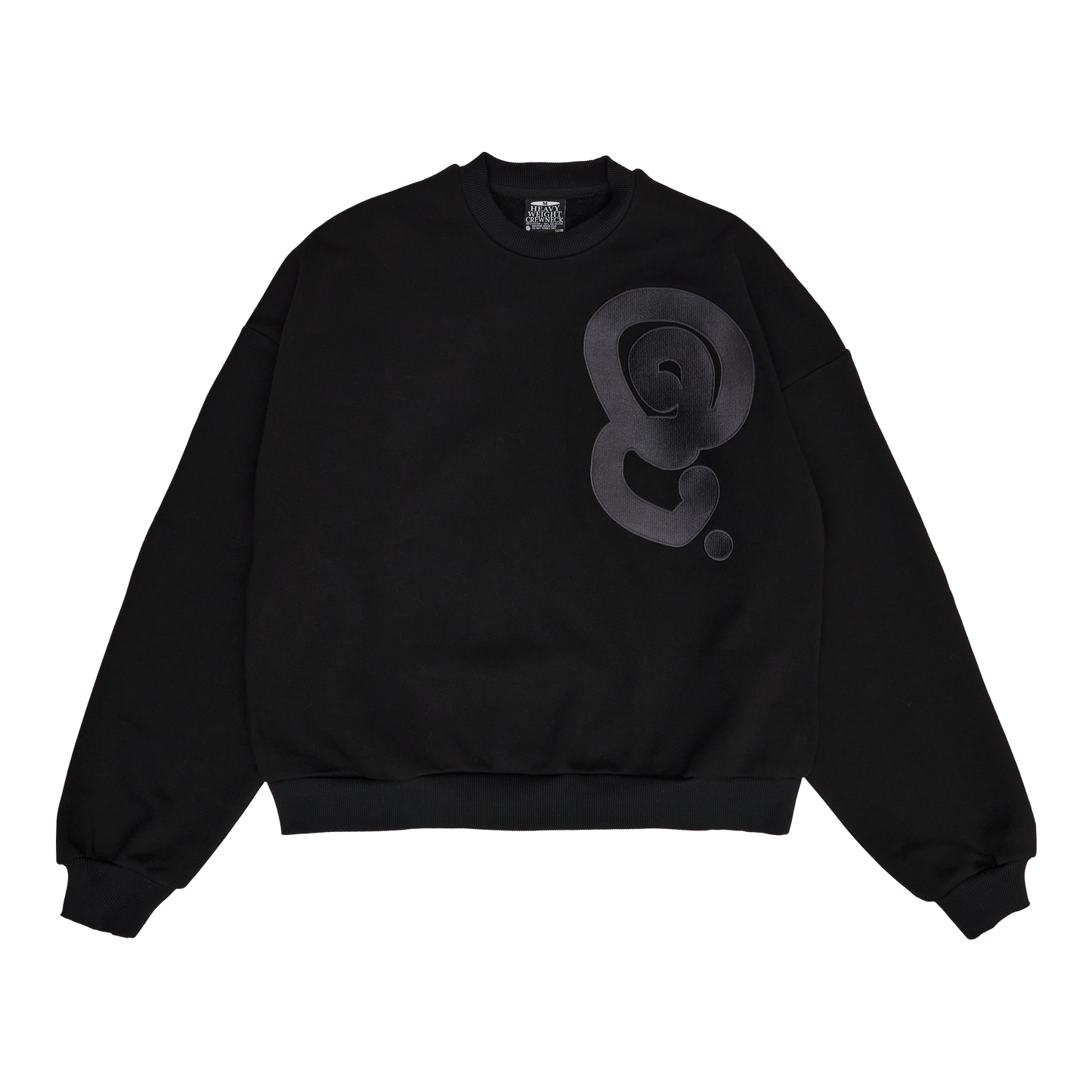 ANTHRACITE LOGO CREWNECK (BLACK)