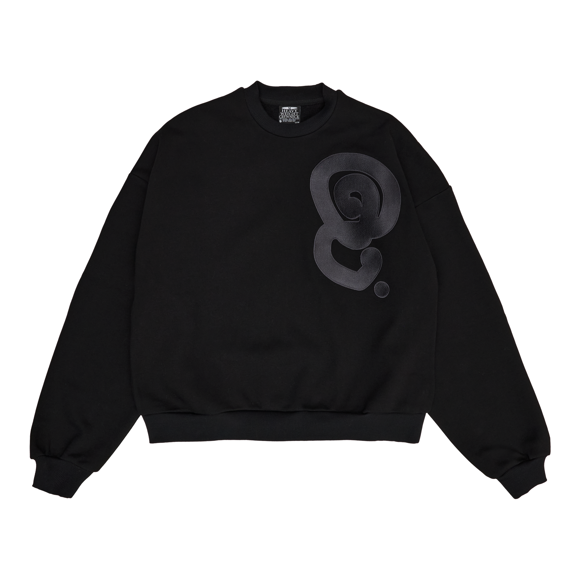 ANTHRACITE LOGO CREWNECK (BLACK) – Quratee