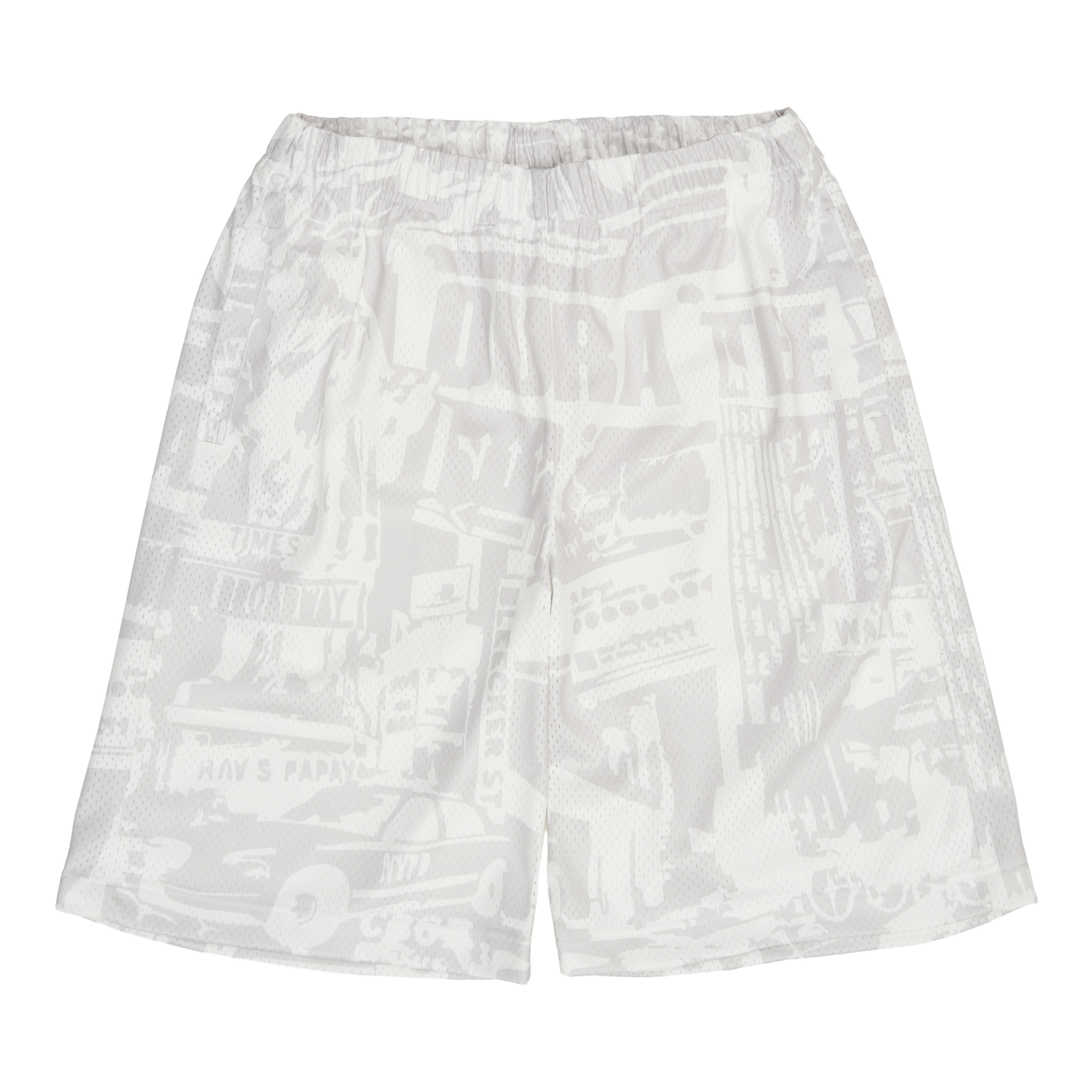 NYC SOUVENIR MESH SHORTS (WHITE/GREY)