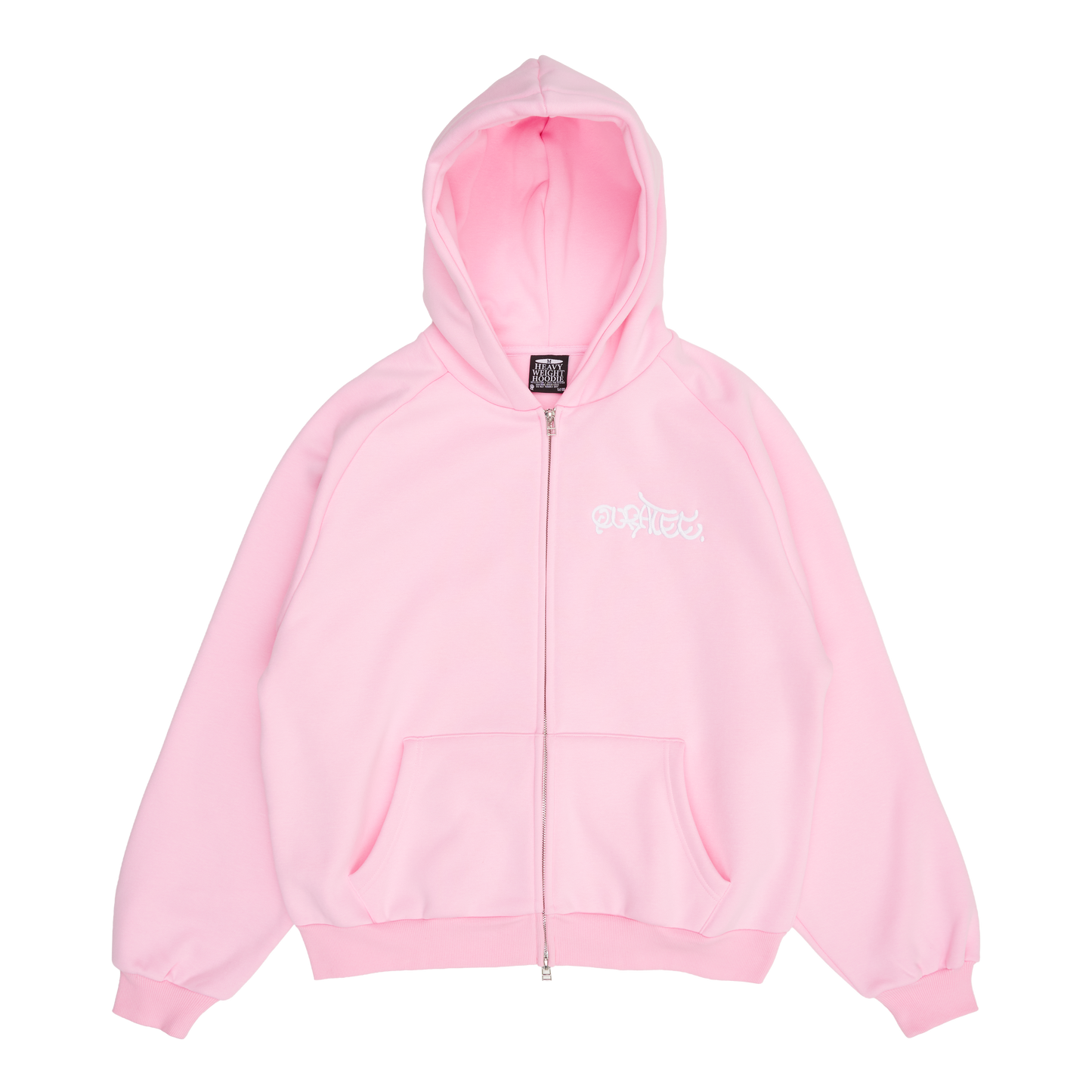 GRAFF TYPE RAGLAN ZIP HOODIE (PINK)