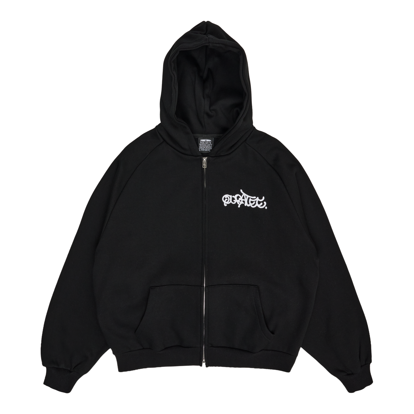 GRAFF TYPE RAGLAN ZIP HOODIE (BLACK)