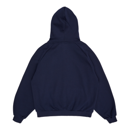 GRAFF TYPE RAGLAN ZIP HOODIE (NAVY)