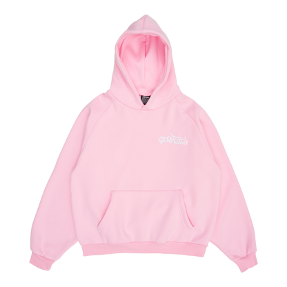 GRAFF TYPE RAGLAN HOODIE (PINK)