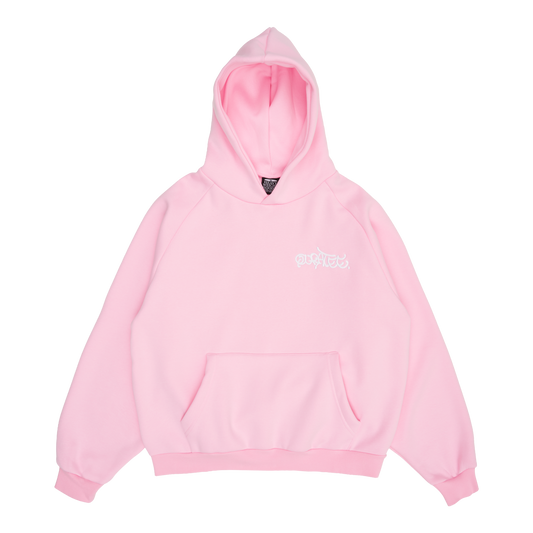 GRAFF TYPE RAGLAN HOODIE (PINK)