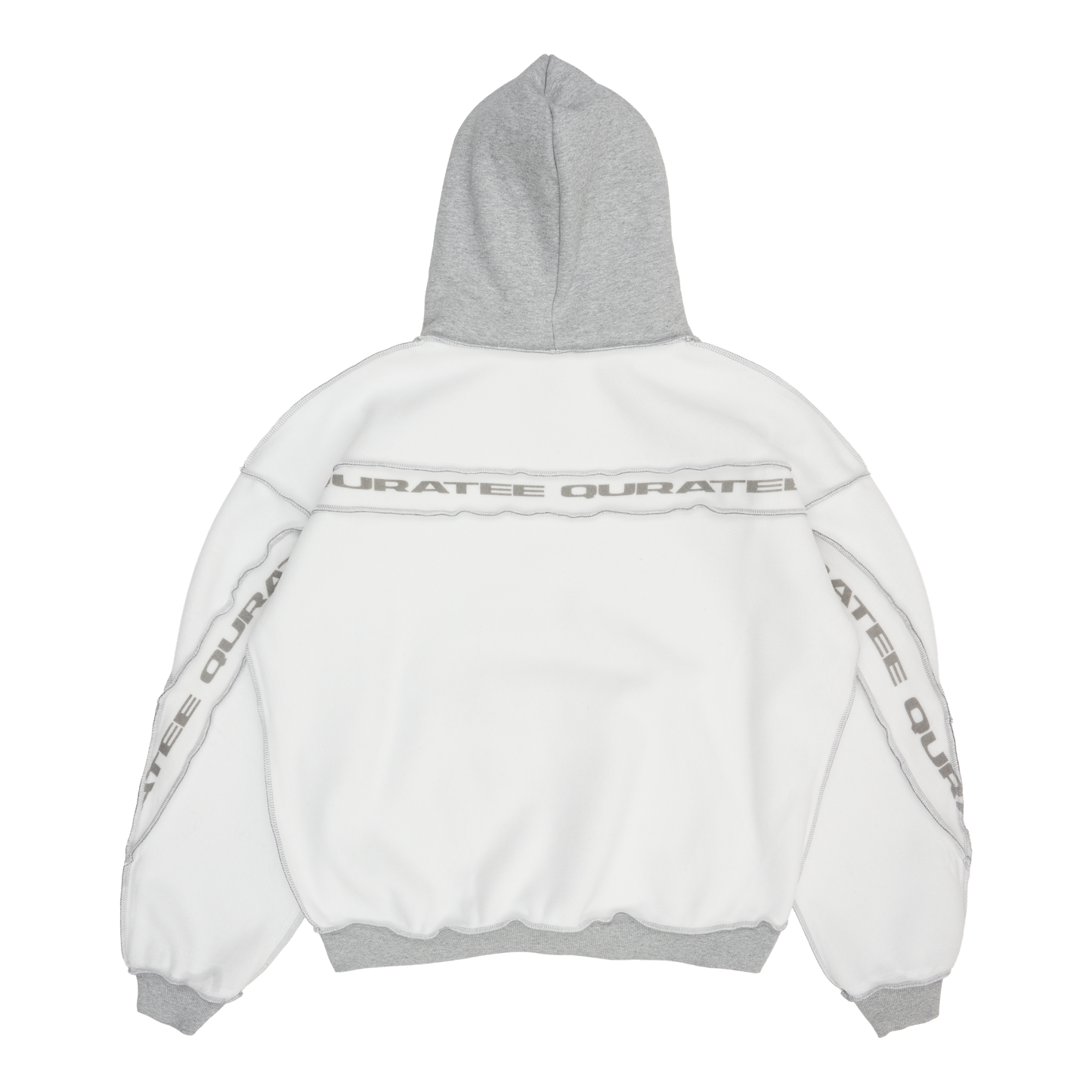 REVERSIBLE TYPE PANELED HOODIE (GREY)