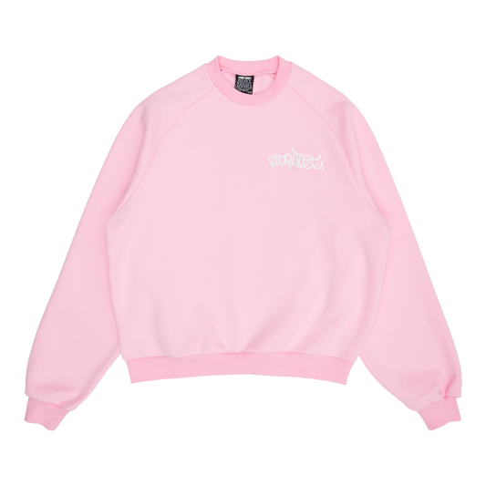 GRAFF TYPE RAGLAN CREWNECK (PINK)