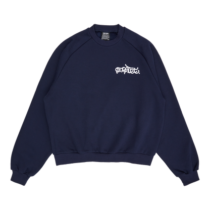 GRAFF TYPE RAGLAN CREWNECK (NAVY)