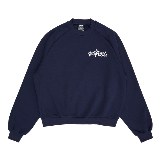 GRAFF TYPE RAGLAN CREWNECK (NAVY)
