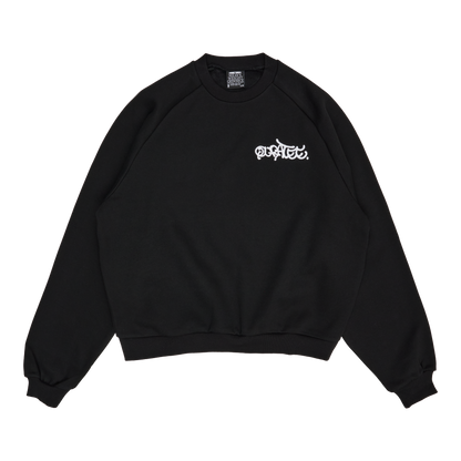 GRAFF TYPE RAGLAN CREWNECK (BLACK)