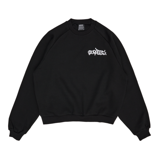 GRAFF TYPE RAGLAN CREWNECK (BLACK)