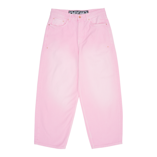 RIVITED DENIM JEANS (STONE WASHED PINK)