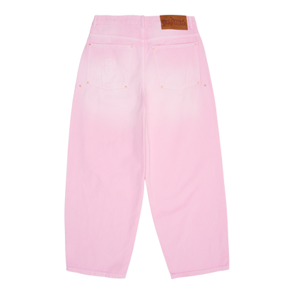 RIVITED DENIM JEANS (STONE WASHED PINK)