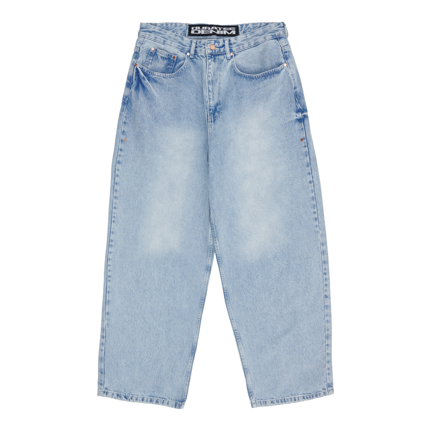 RIVETED DENIM JEANS (LIGHT BLUE)