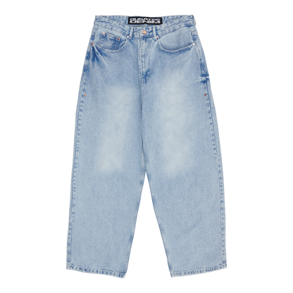 RIVETED DENIM JEANS (LIGHT BLUE)